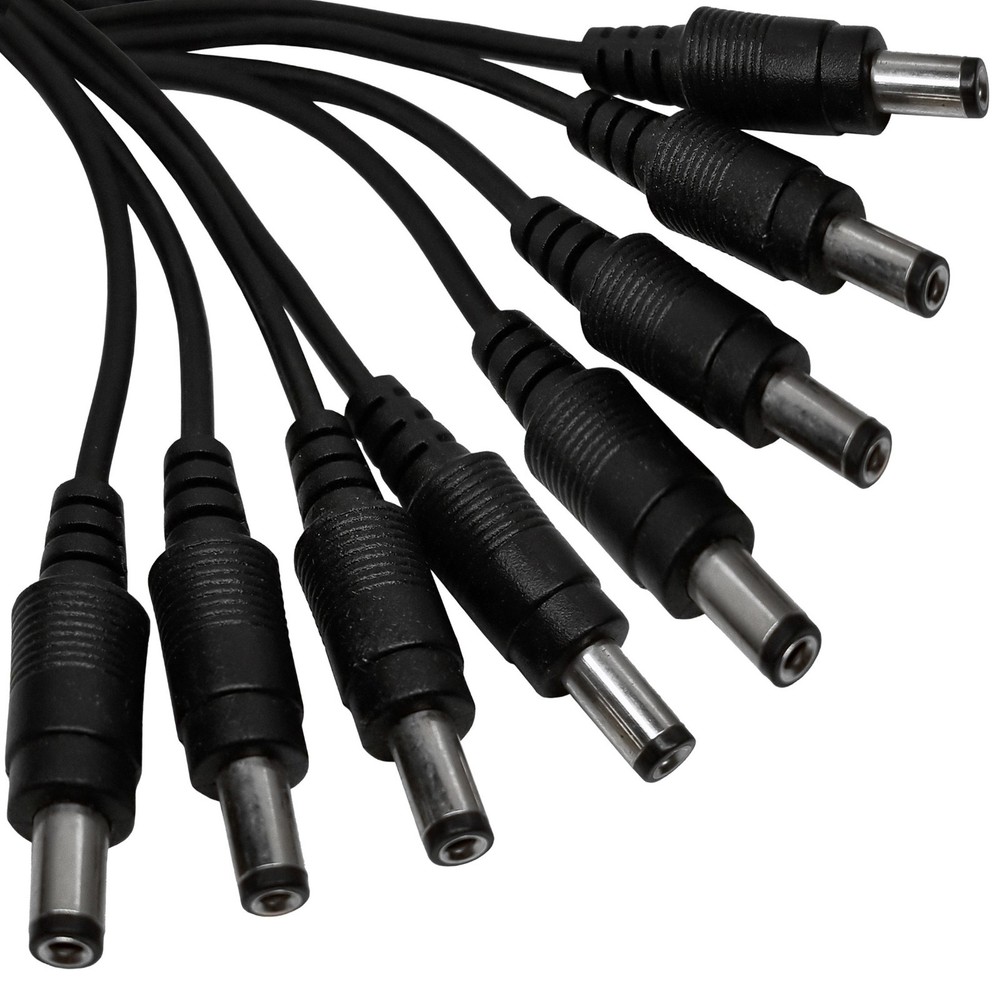 10 Pack - 8 Way Channel DC Power Splitter Adapter Cable for CCTV Security Camera