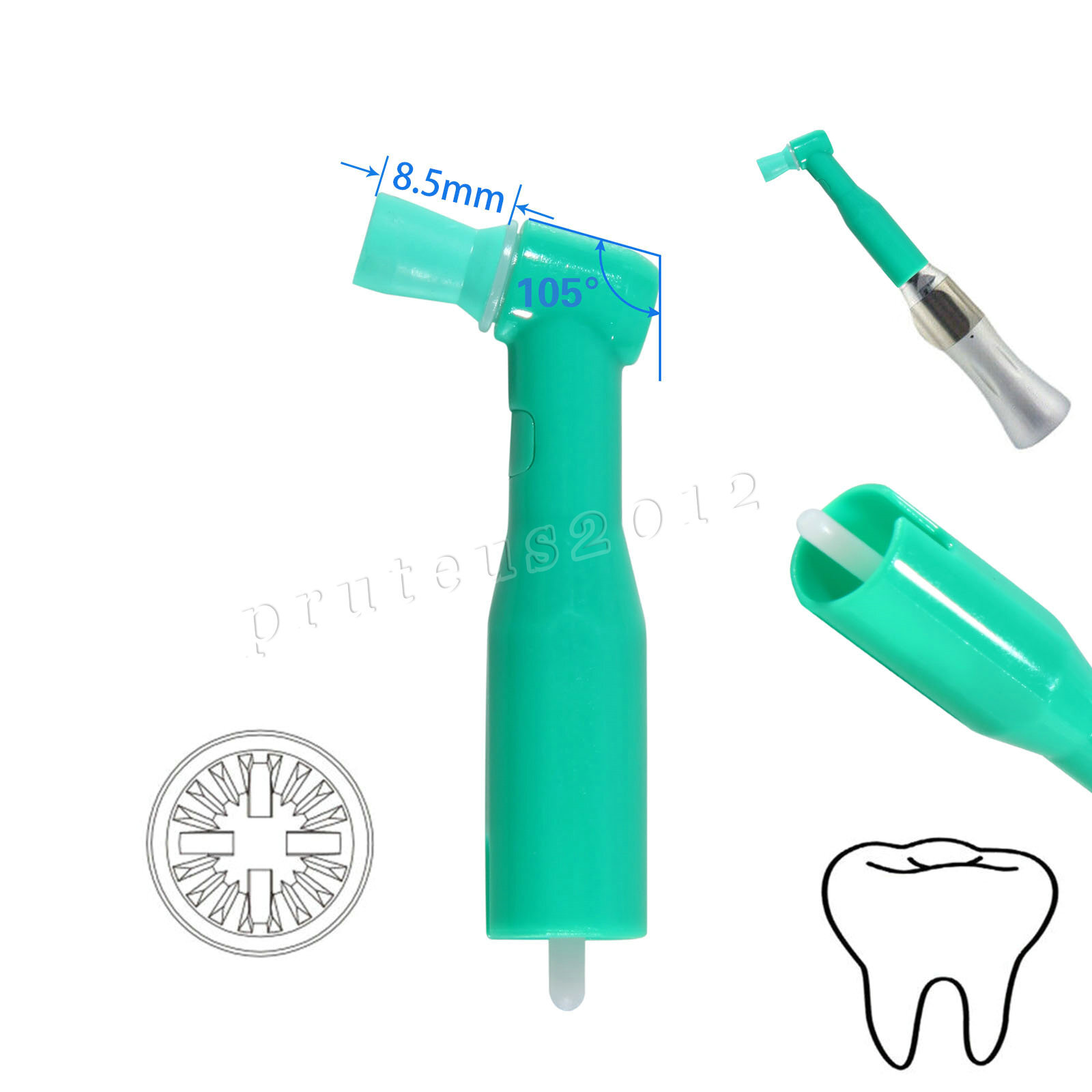 Dental Disposable Prophy Angles Regular Latex Free Contra Angle 105° - 500pcs