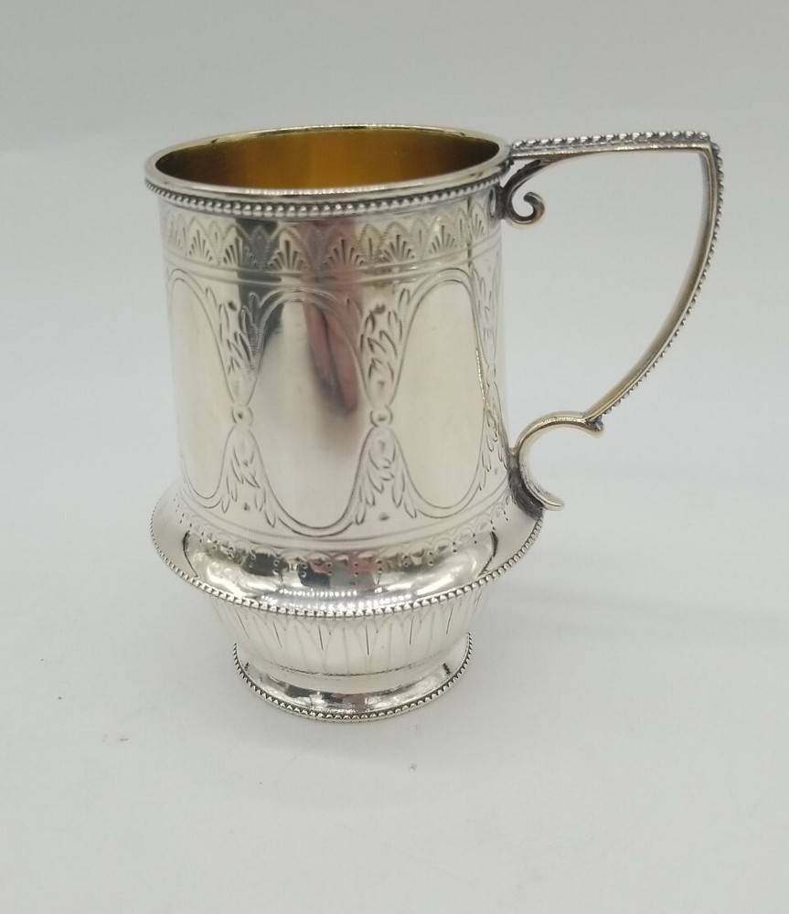 Victorian Sterling Silver Mug Circa 1873