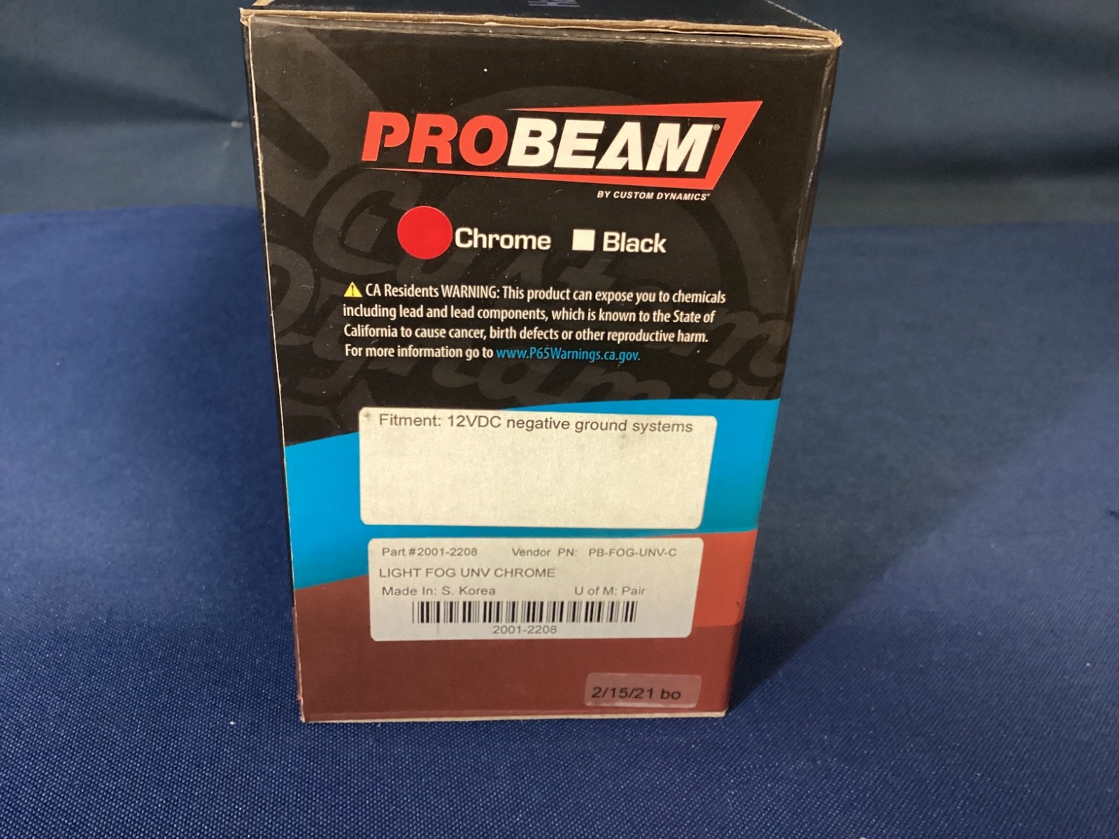 NEW Custom Dynamics ProBEAM LED Halo Fog Lights Chrome, PB-FOG-UNV-C *