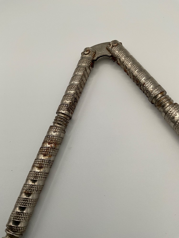 Vintage HMQ 5" Silver Toned Metal Shell Nut Cracker Tool