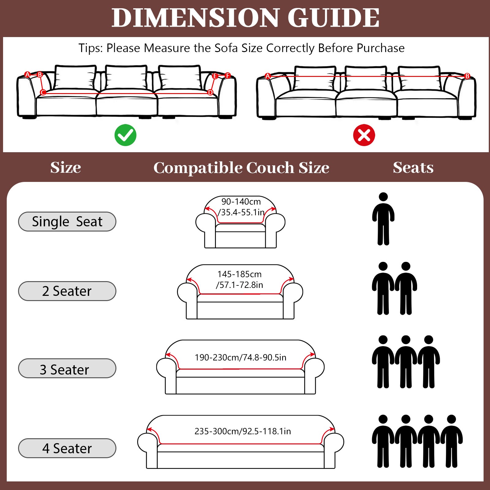 1/2/3/4 Seater Jacquard Sofa Cover Floral Stretch Couch Slipcover Full-Surround