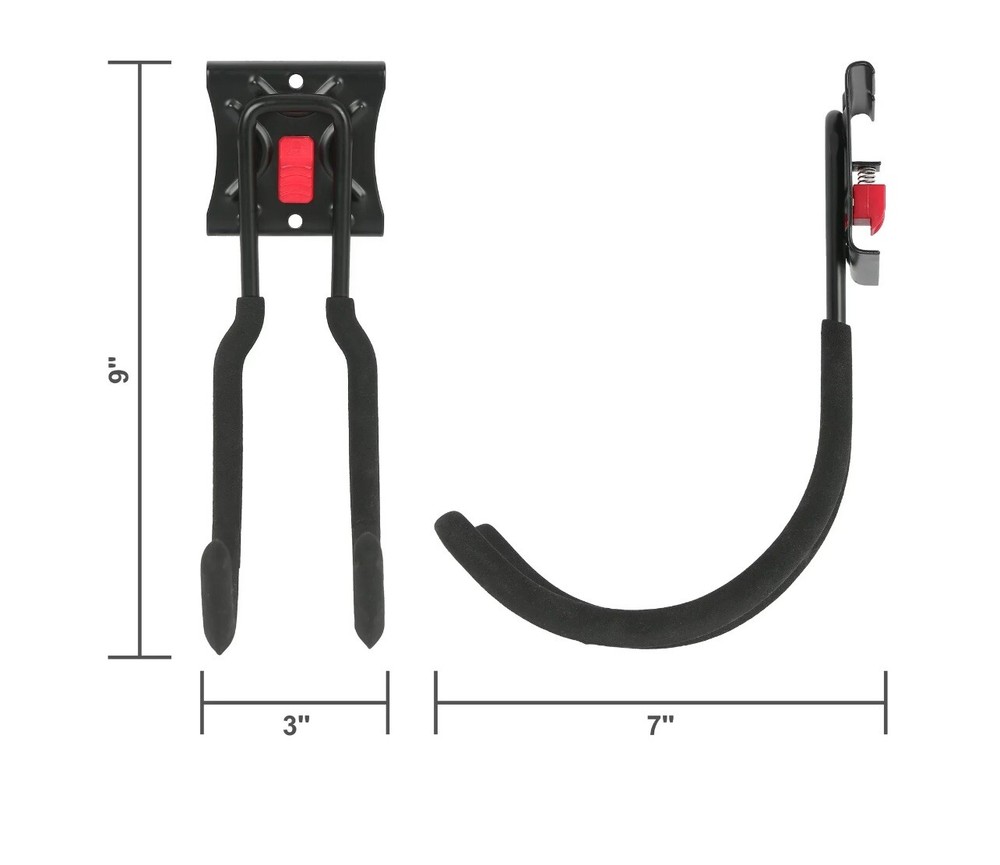 Hyper Tough Quick Release 6-inch U Hook for Snap Rail, Organizer, Wall Mount NEW