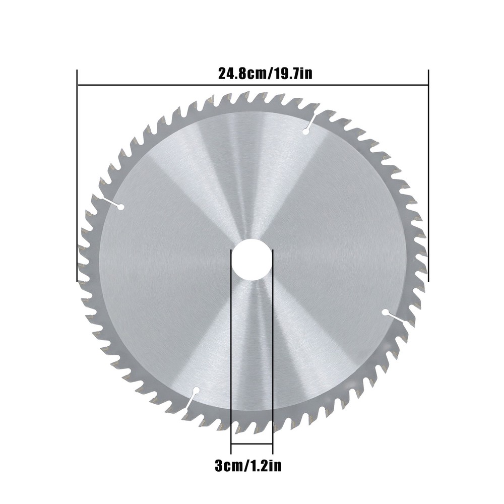 Professional 10"×30mm×60T Circular Blade - Fast Cutting for DIY Projects, Silver