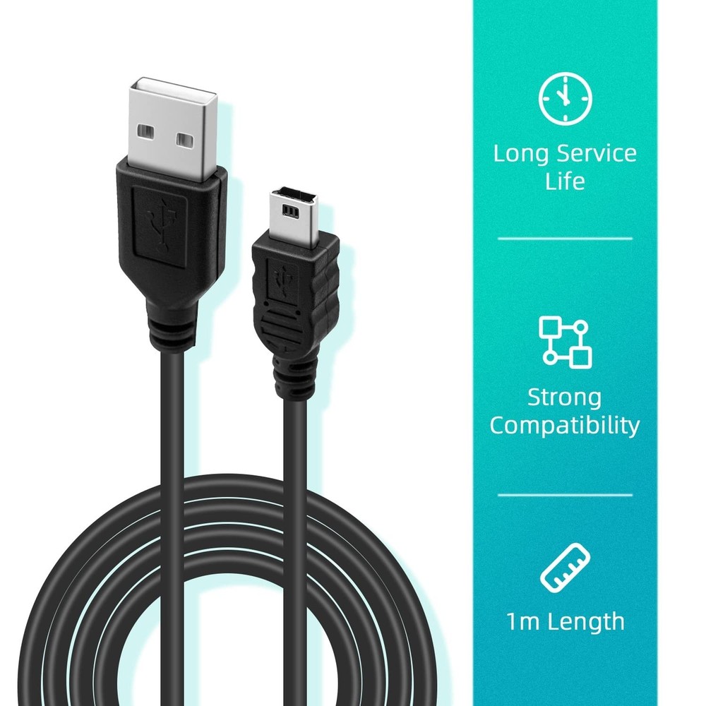 Reliable Mini USB Charger for PS3 Controllers - 2 Pack, High-Speed Data Sync