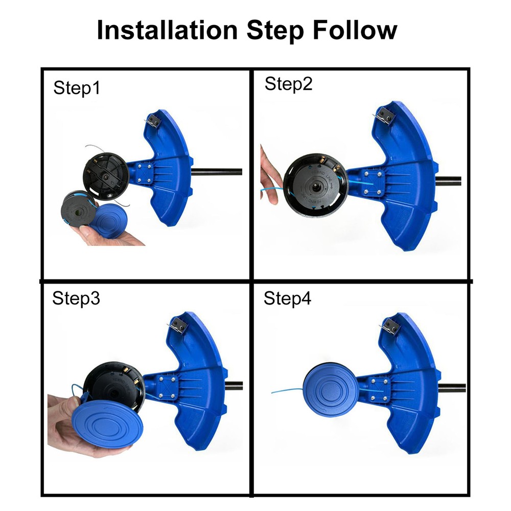 0.065" Replacement Trimmer Spool Caps for Kobalt 40-Volt Trimmer, 3 Pack