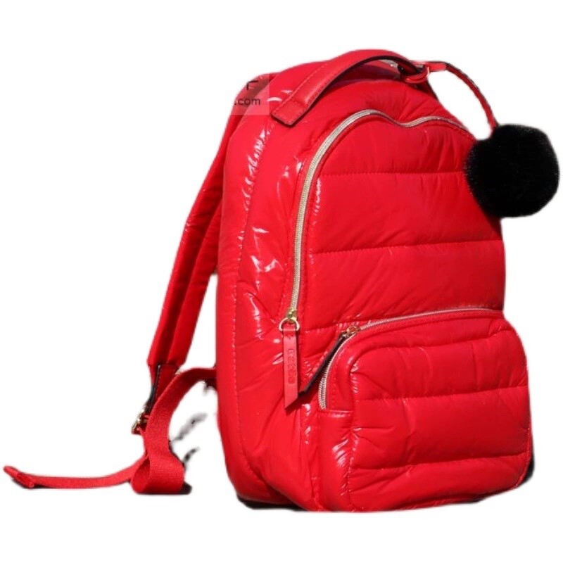 New! Estee Lauder  Fluffy  Backpack Makeup  Bag ~ Red