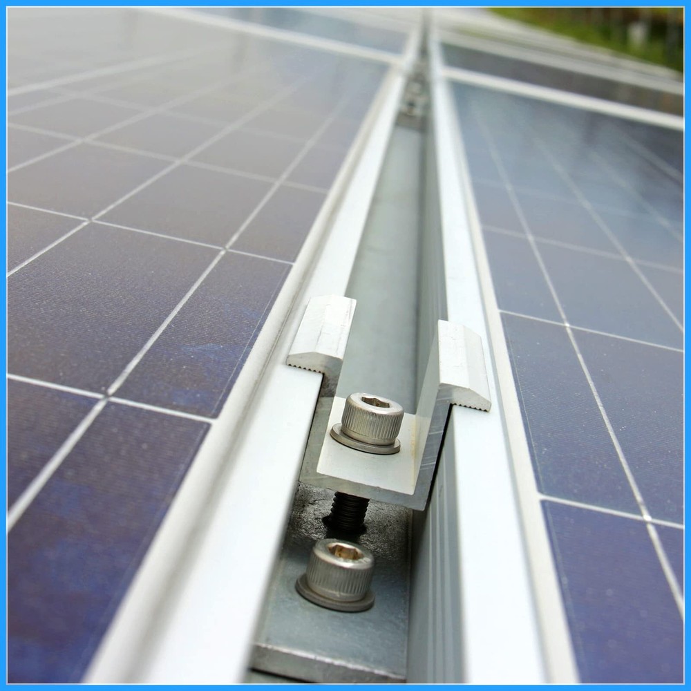 12 Pack Solar Panel Mid Clamps 1.06 Inch Solar Panel Bracket Aluminium