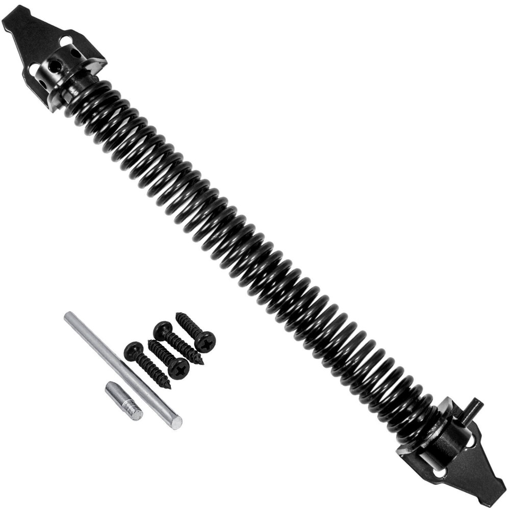 Black Wood Gate Self Closing - 13" Adjustable Spring Tension