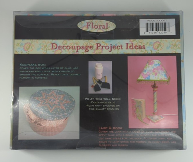 DCWV Decoupage Paper Pack Floral 8 Sheets 8" x 24" Each Printed Paper Craft New