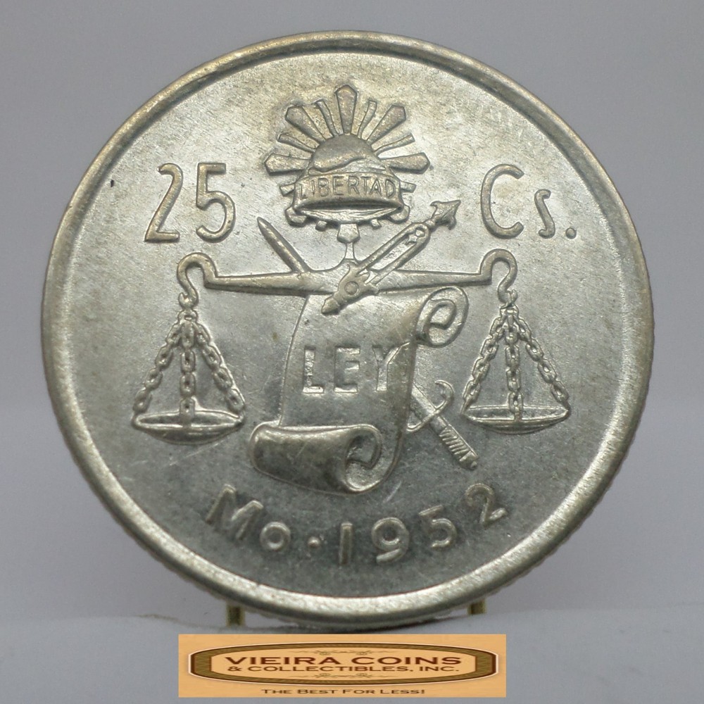 1952-Mo Mexico Silver 25 Centavos - #C57151NQ