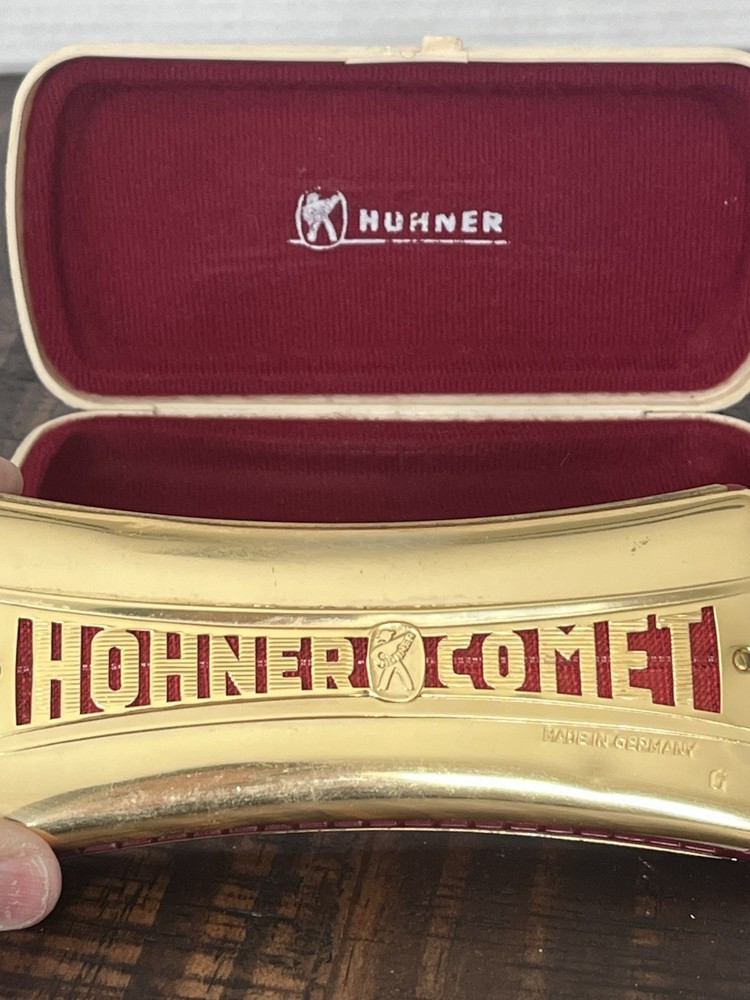 Harmonica: Horner Comet #3427 Double Sided Octave Tuned Gold Anodized Covers