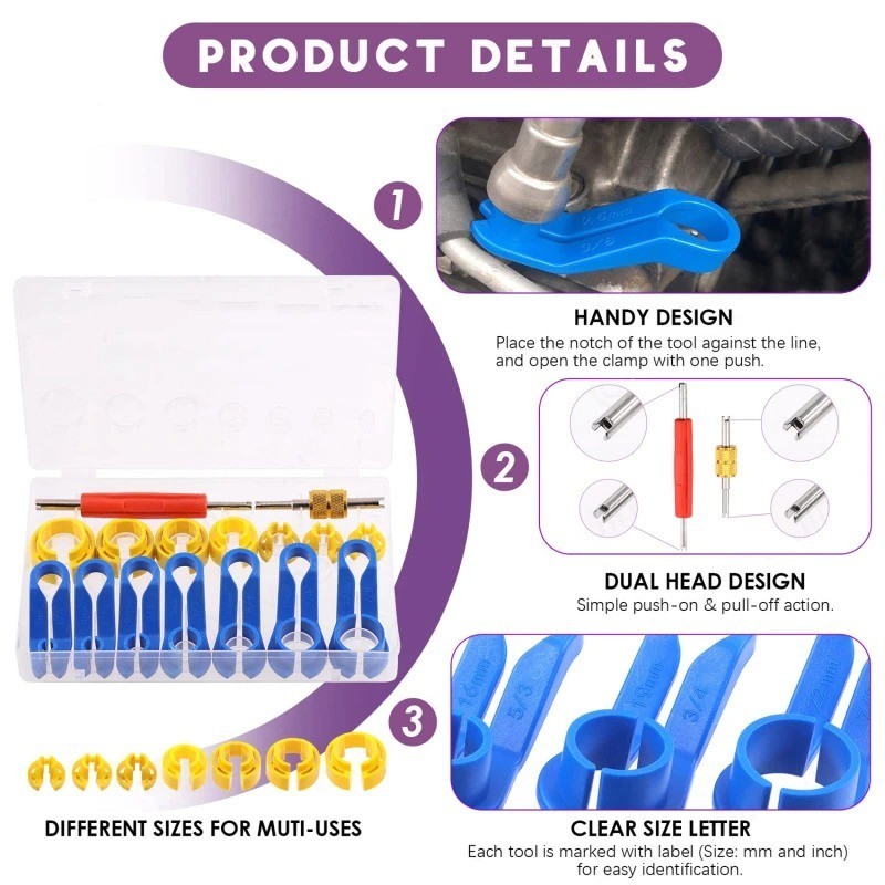 Remove Fuel Line Replacement Tool Auto Fuel Line Angled Disconnect Set Tool Air
