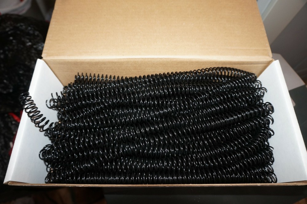 Plastic Spiral binding combs 10mm 4:1 12" black - 90 pc