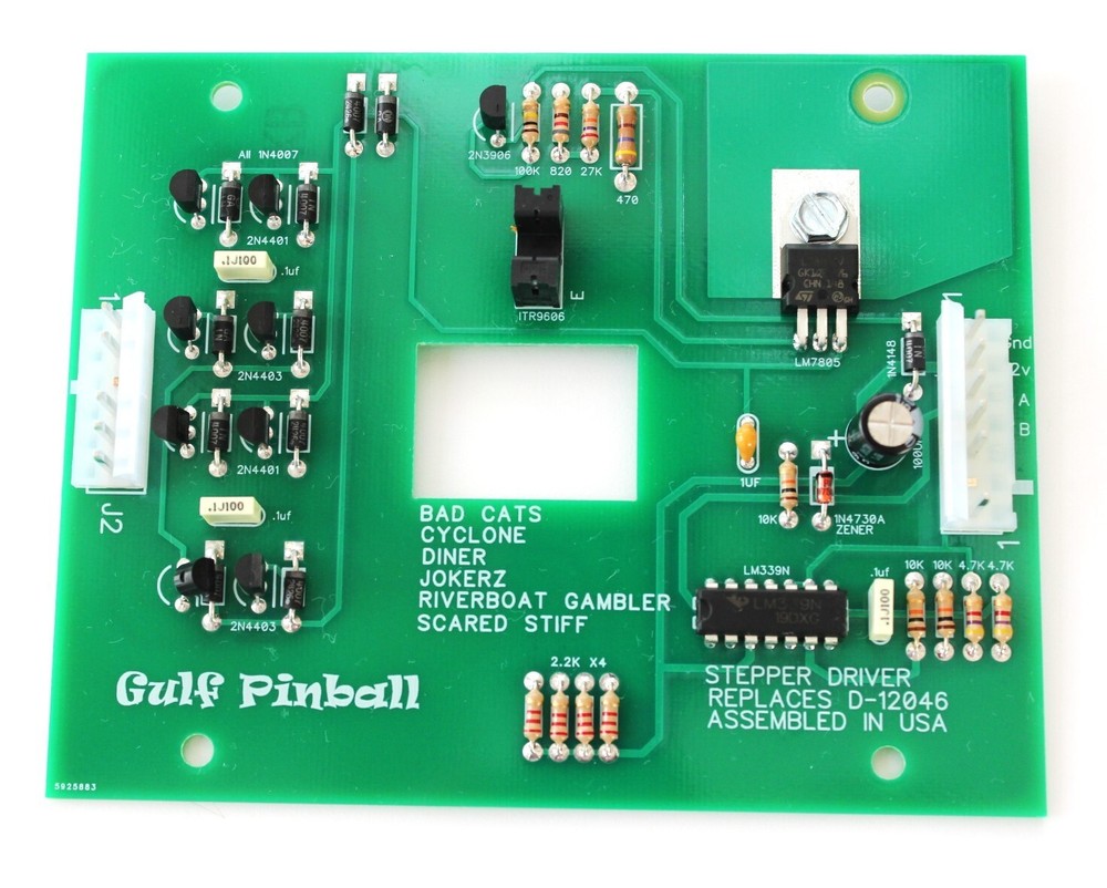 NEW Bally Replacement Stepper Motor Driver Board D-12046
