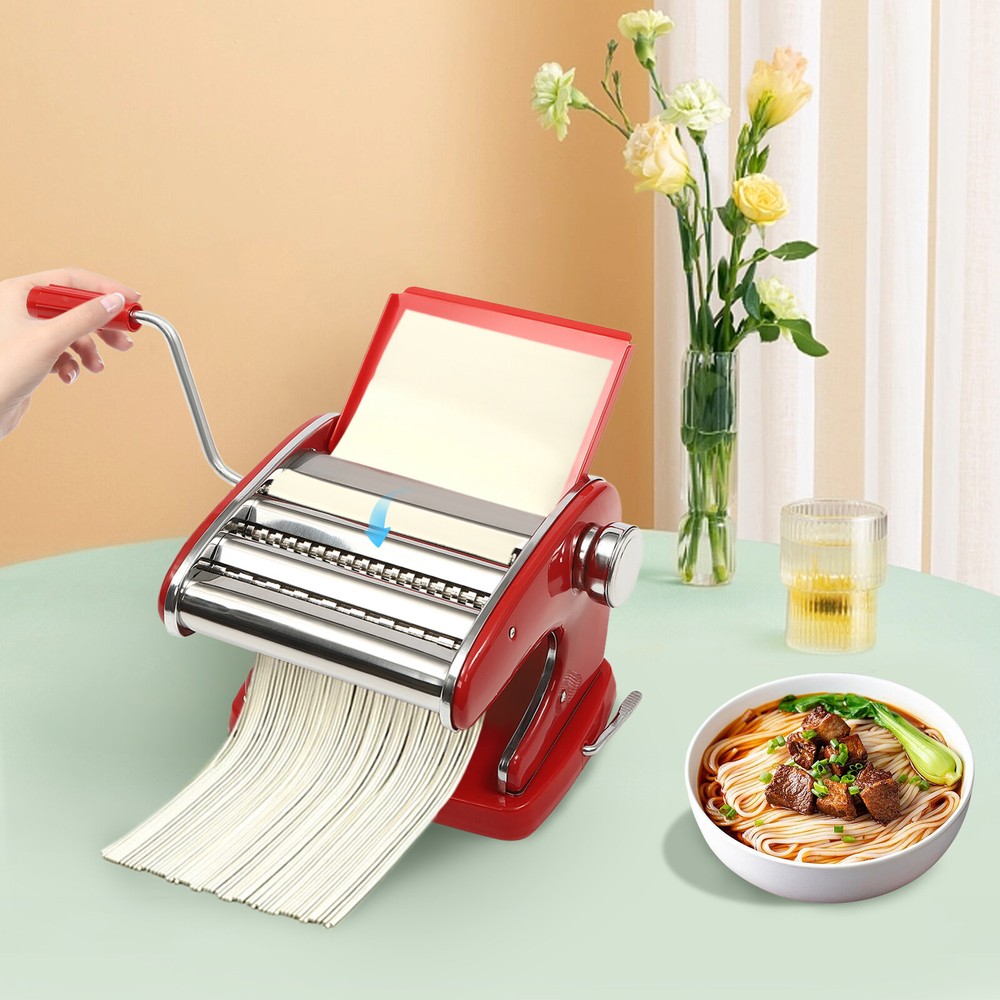 Adjustable Manual Dough Roller Sheeter Noodle Pasta Dumpling Maker Machine New