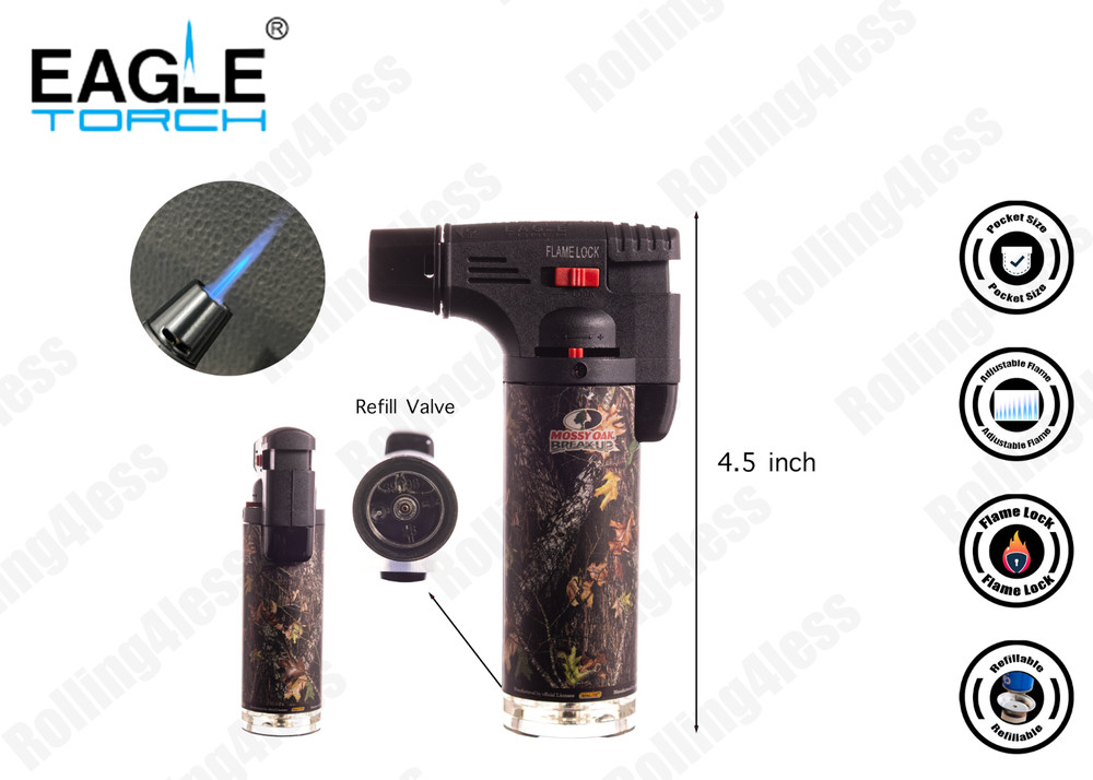 🔥Eagle Torch MOSSY OAK Angle Single Flame Torch Lighter | 5 pcs Deal