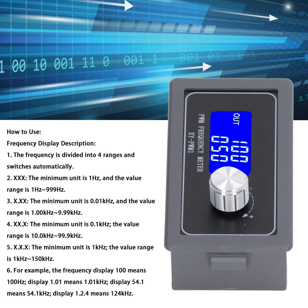 Frequency Generator PWM Square Wave Signal Pulse LCD Display Adjustable For