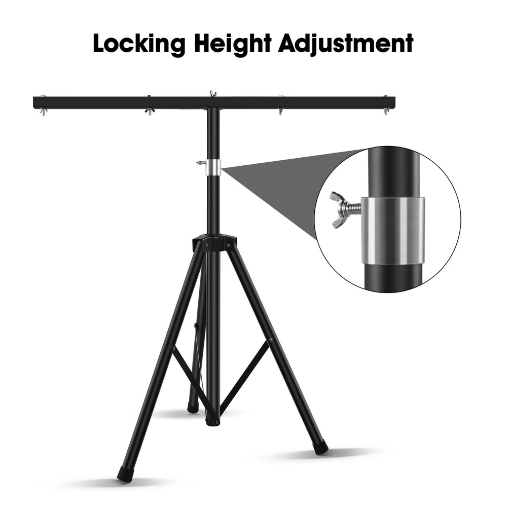 Adjustable Stage Light Bracket Support Tripod Stand with Removable Crossbar