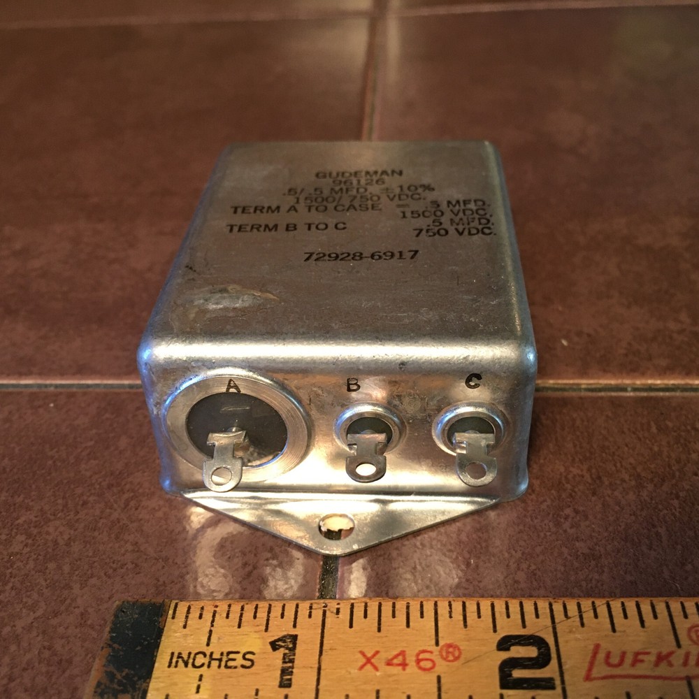 Gudeman 96126, .5MFD, 1500/700VDC Capacitor.