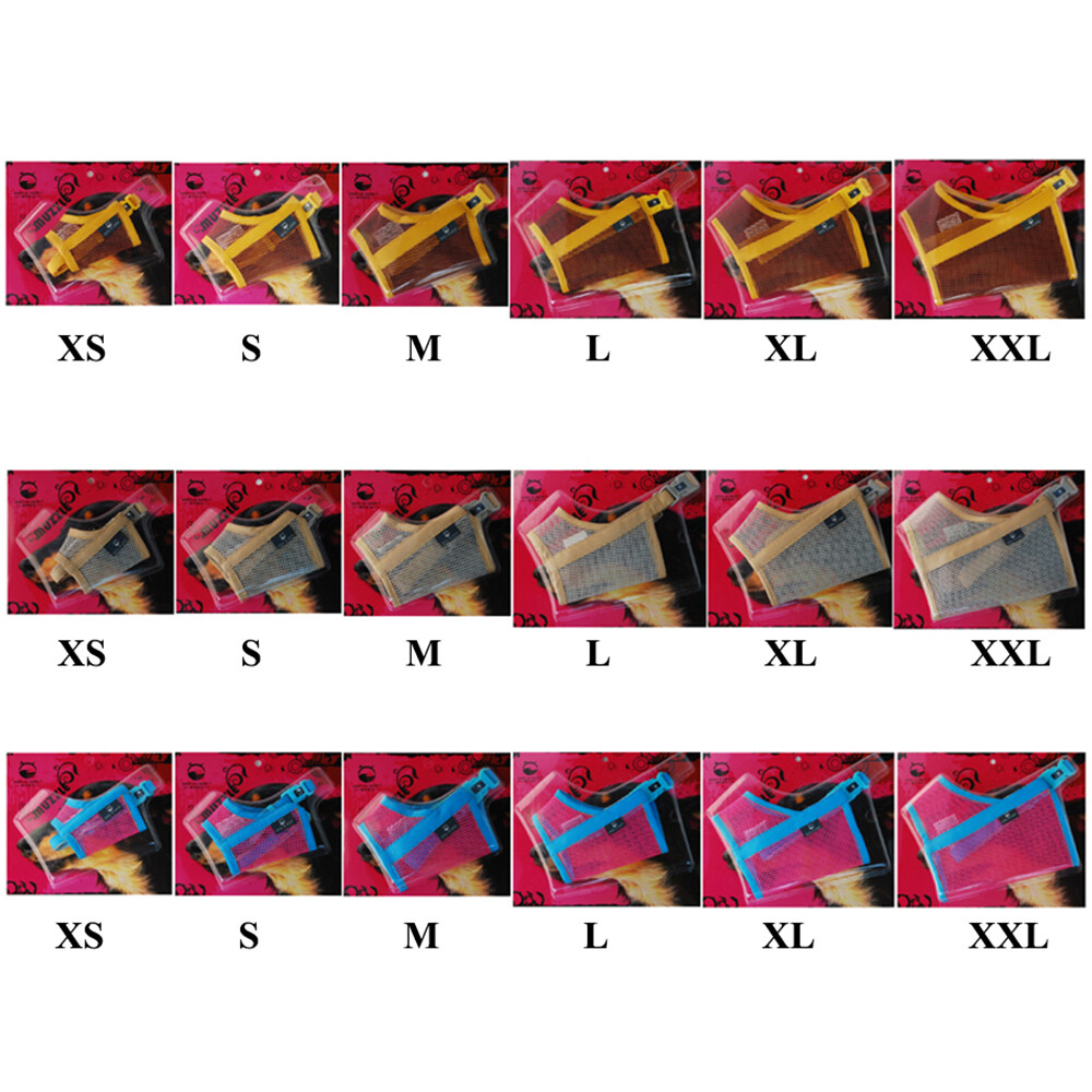 For Small Puppy Dog Muzzle Medium Large Leatherette Nylon Mesh Muzzle Pet Muzzle