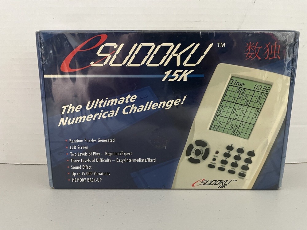 Sudoku Handheld Game 15K The Ultimate Numerical Challenge! NEW