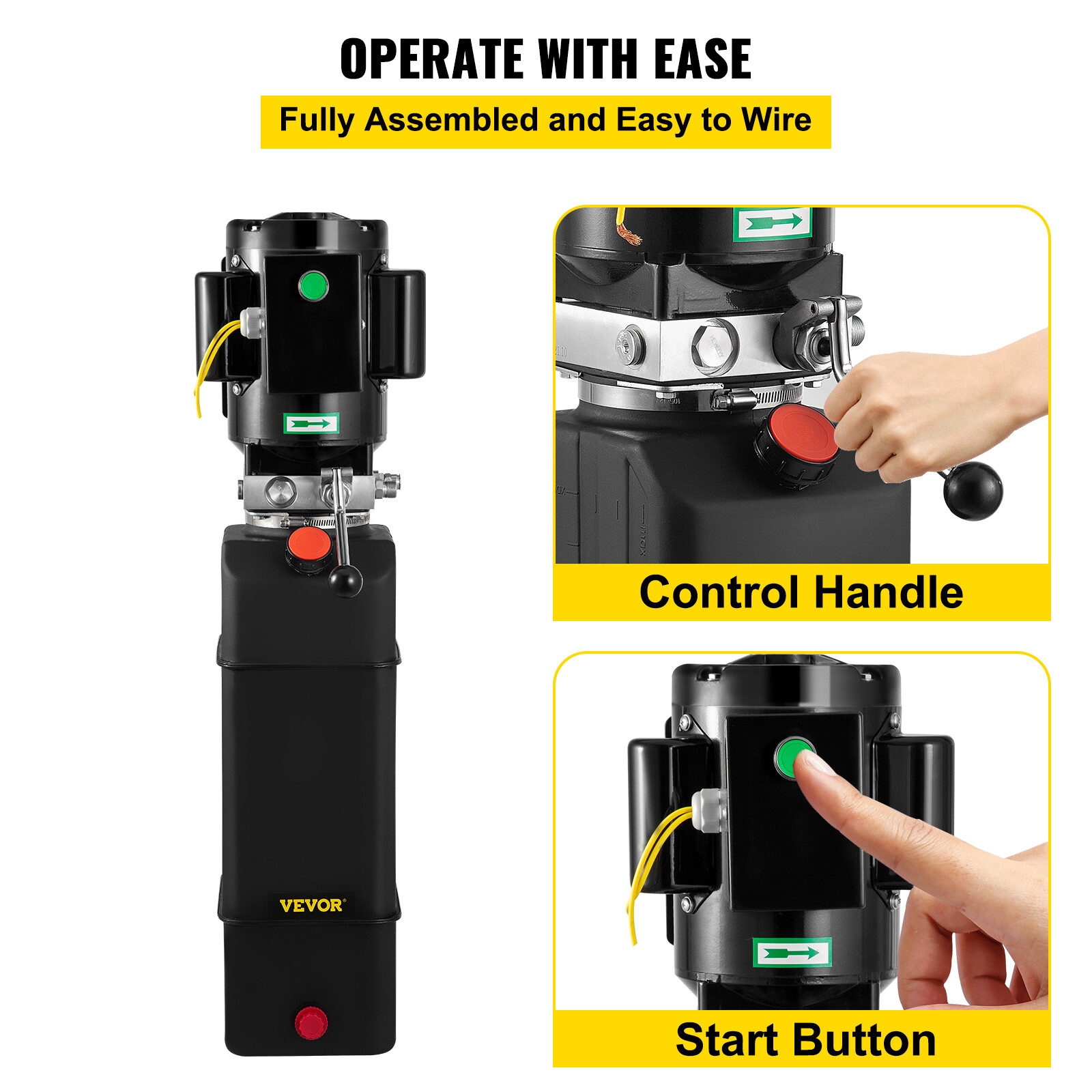 14qt/3.5gal Car Lift Hydraulic Power Unit AC 220V for Auto Repair 60HZ 2880RPM