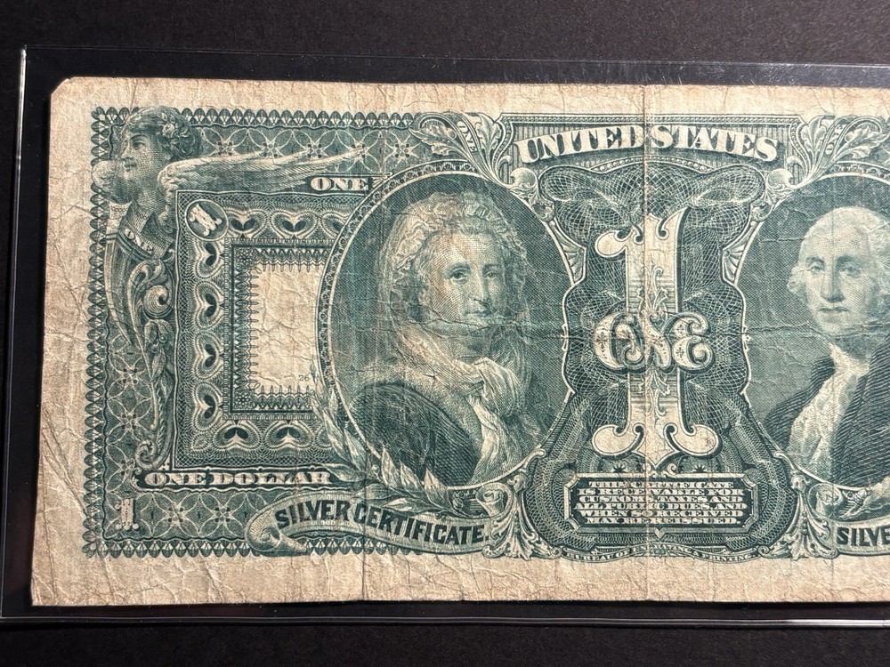 1896 $1 Educational Silver Certificate Note — Circulated