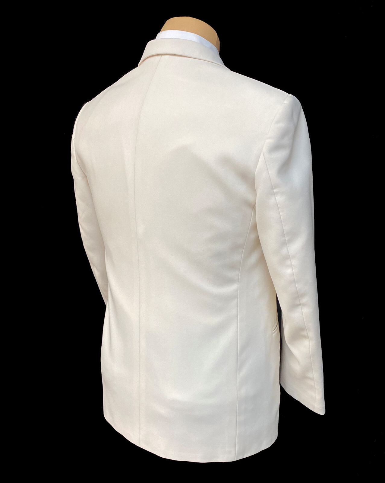 Men's Jean Yves Ivory Tuxedo Jacket Satin Notch Lapels Modern Fitted Slim Fit