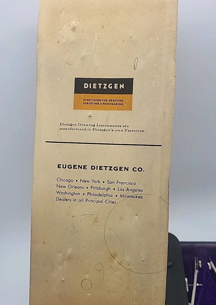 DIETZGEN Universal Prep Drafting Instruments Parts Only Missing Please Read