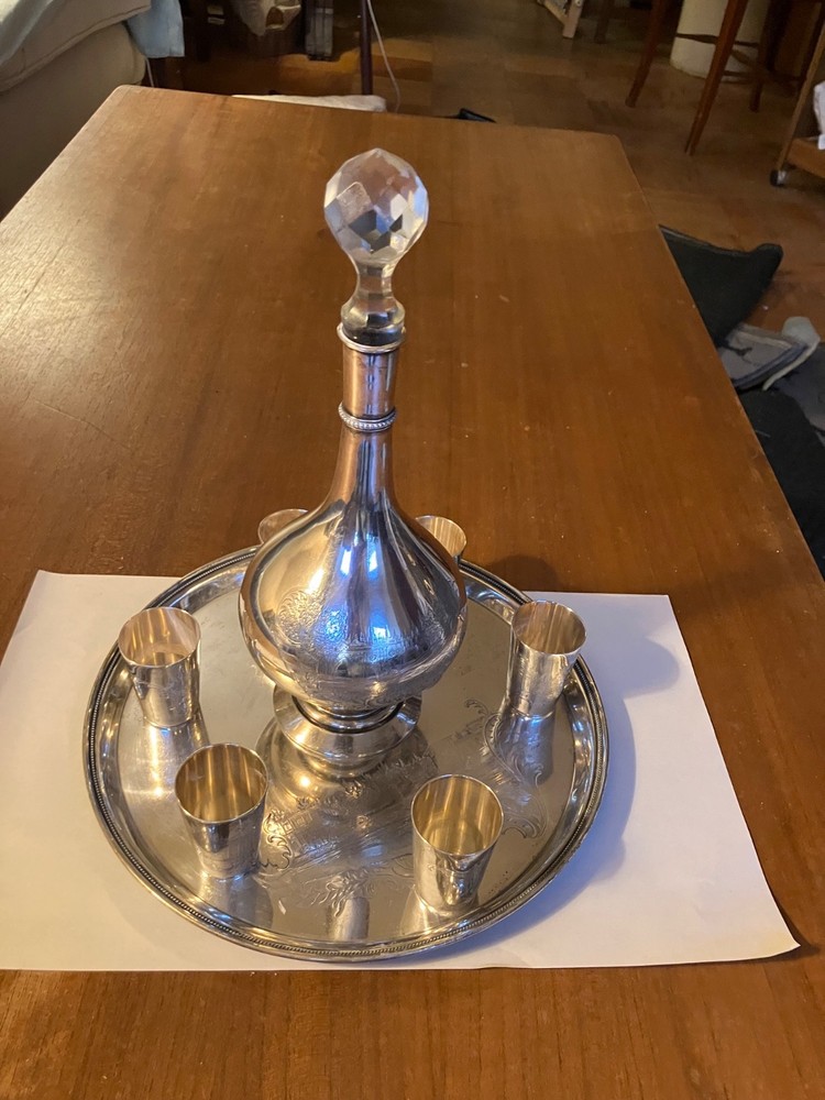 Silver plate Vintage Kiddush Set