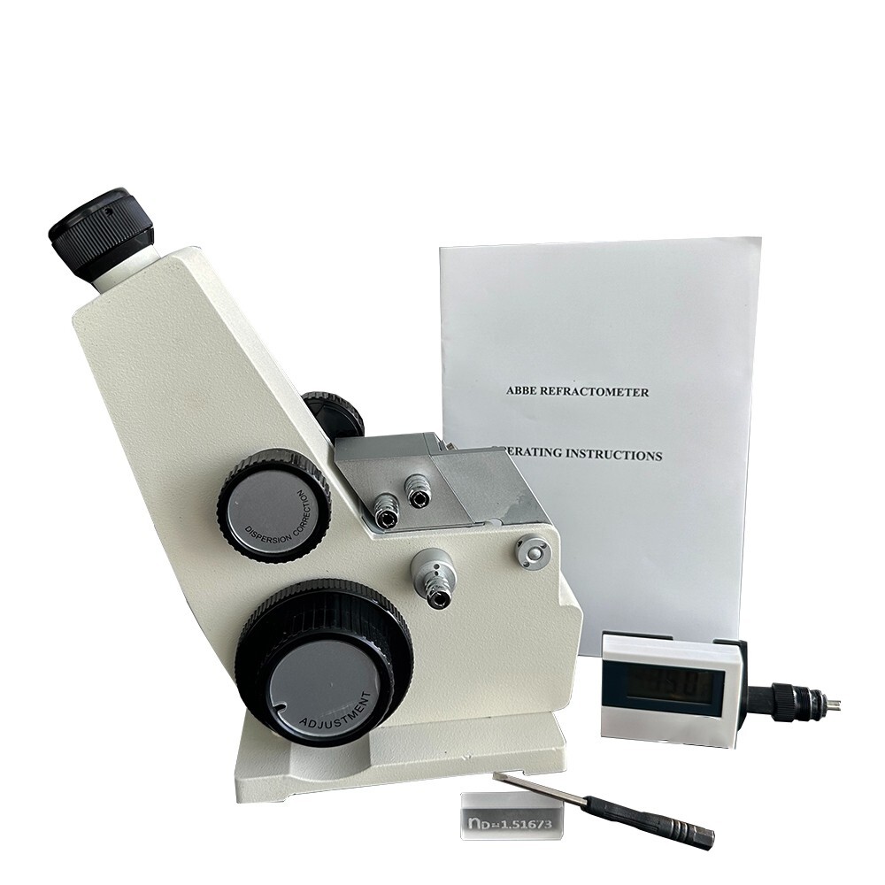 Monocular Abbe Refractometer with Accuracy ±0.0002nD Dissolved Solids Brix 0-95%