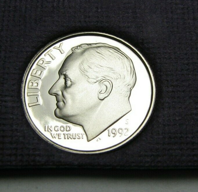 1992-S Roosevelt Proof Dime