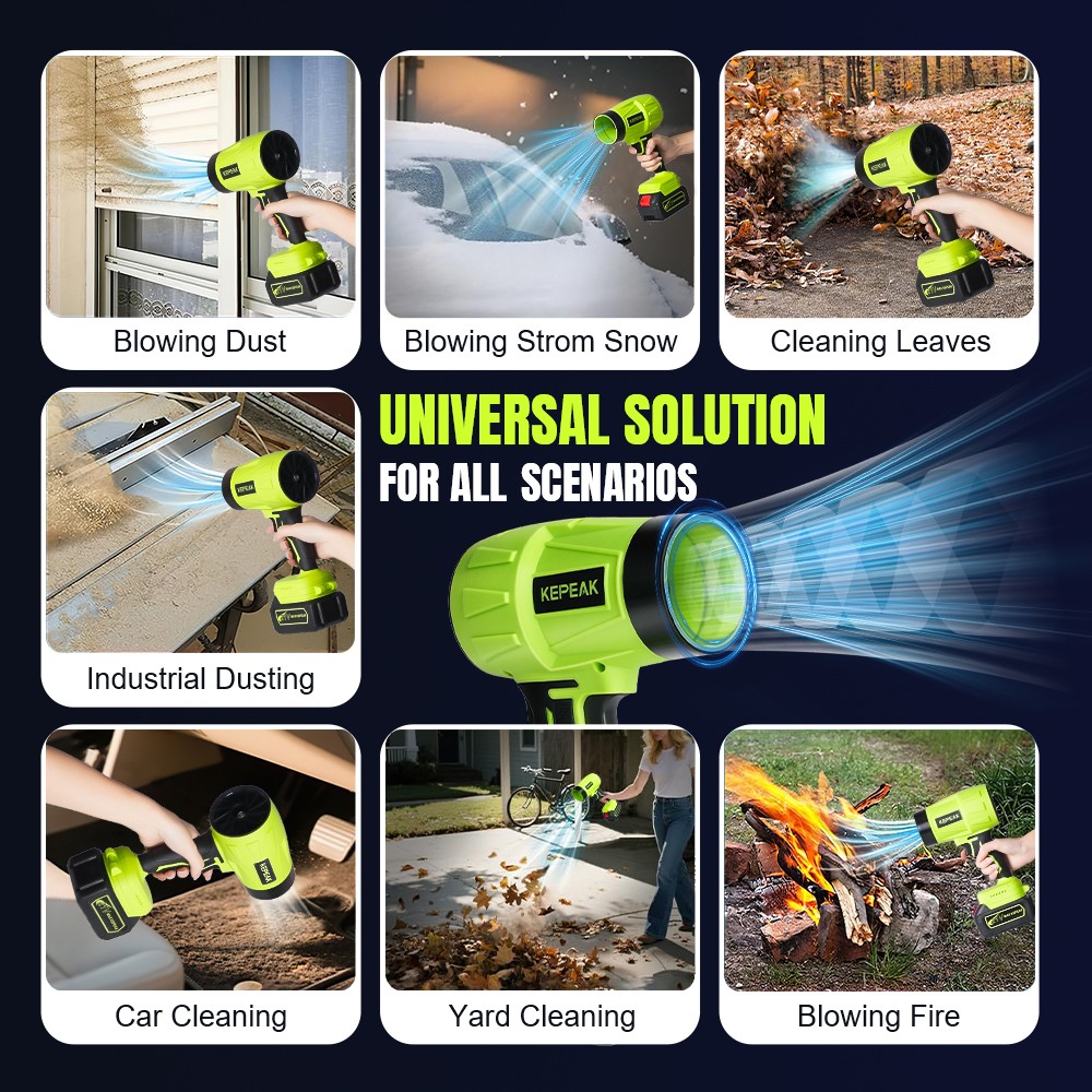 180000RPM Portable Turbo Fan Dust Cleaner Blower Leaf Blower Cordless Handheld