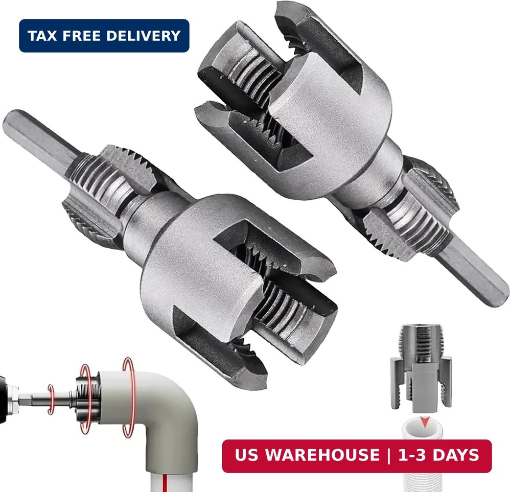 Internal & External Pipe Threading Tool(1/2'' 3/4'' Dies), 2025 New Function Pip