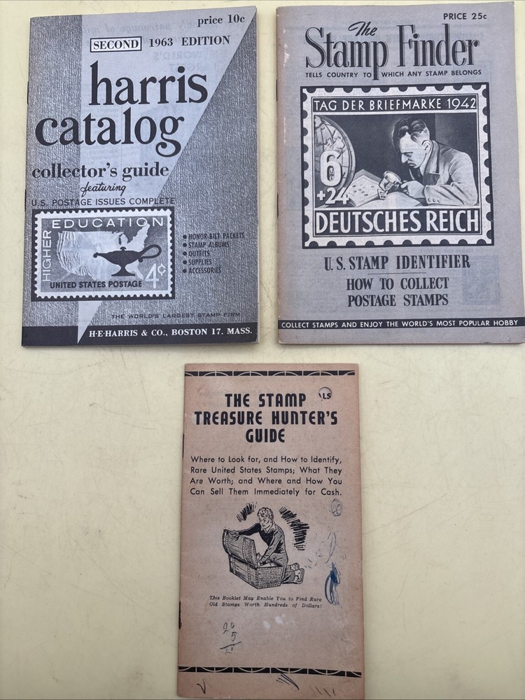 Harris Catalog 1963 Stamp Finder 1959 Stamp Treasure Hunter 1957