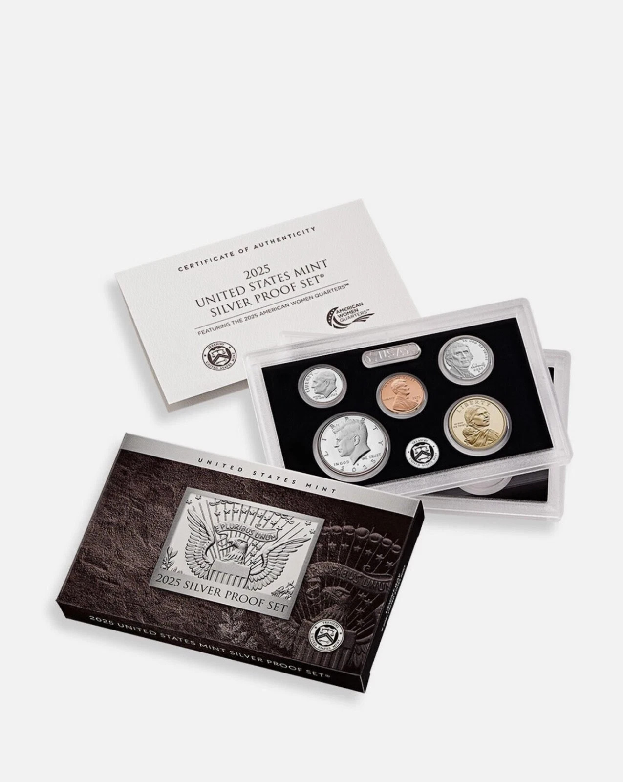 IN-HAND 2025 S US Mint Silver Proof Set - 10 Coins w/ Box & COA 25RH , W/ Penny