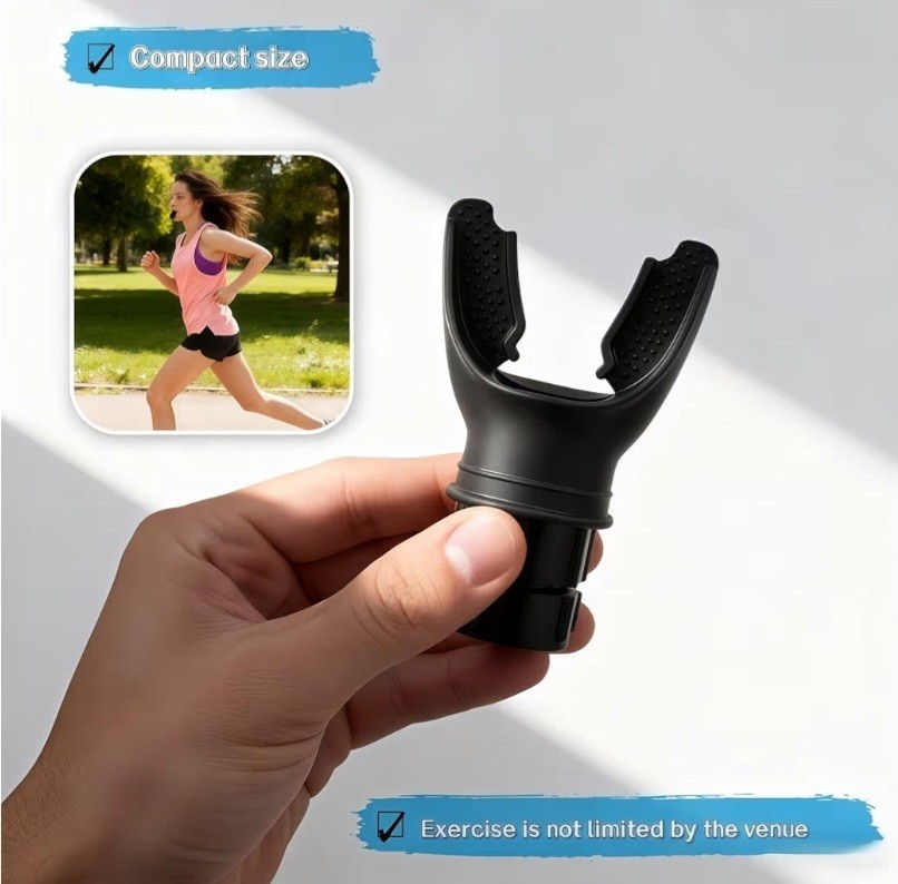 Breathing Exercise Device Lung Trainer Adjustable Silicone Respiratory Tool