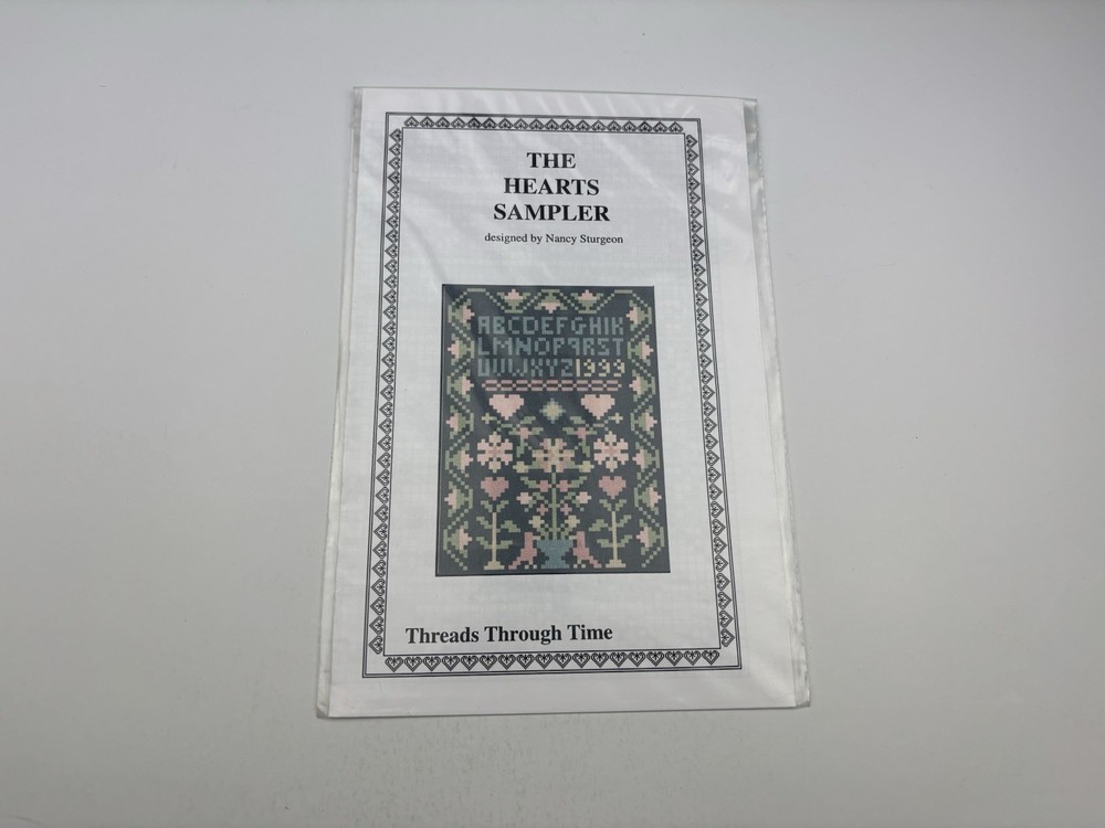 Threads Through Time The Hearts Sampler Needlepoint Pattern 7R