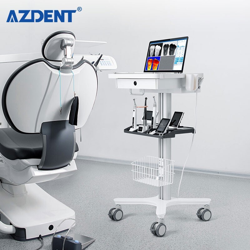 Dental Medical Endodontics Intraoral Scanner Cart Storage Trolley built-in plug