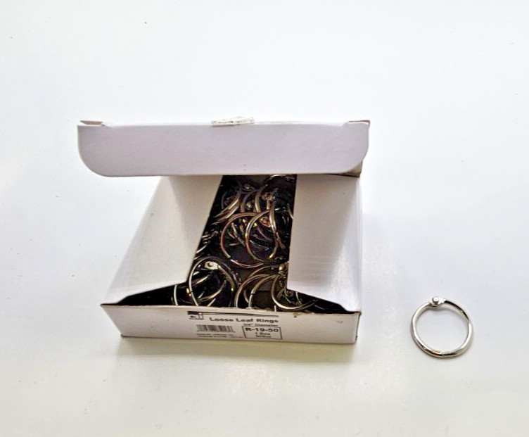 (QTY 50) CLI Loose Leaf Rings 3/4" Diameter R-19-50