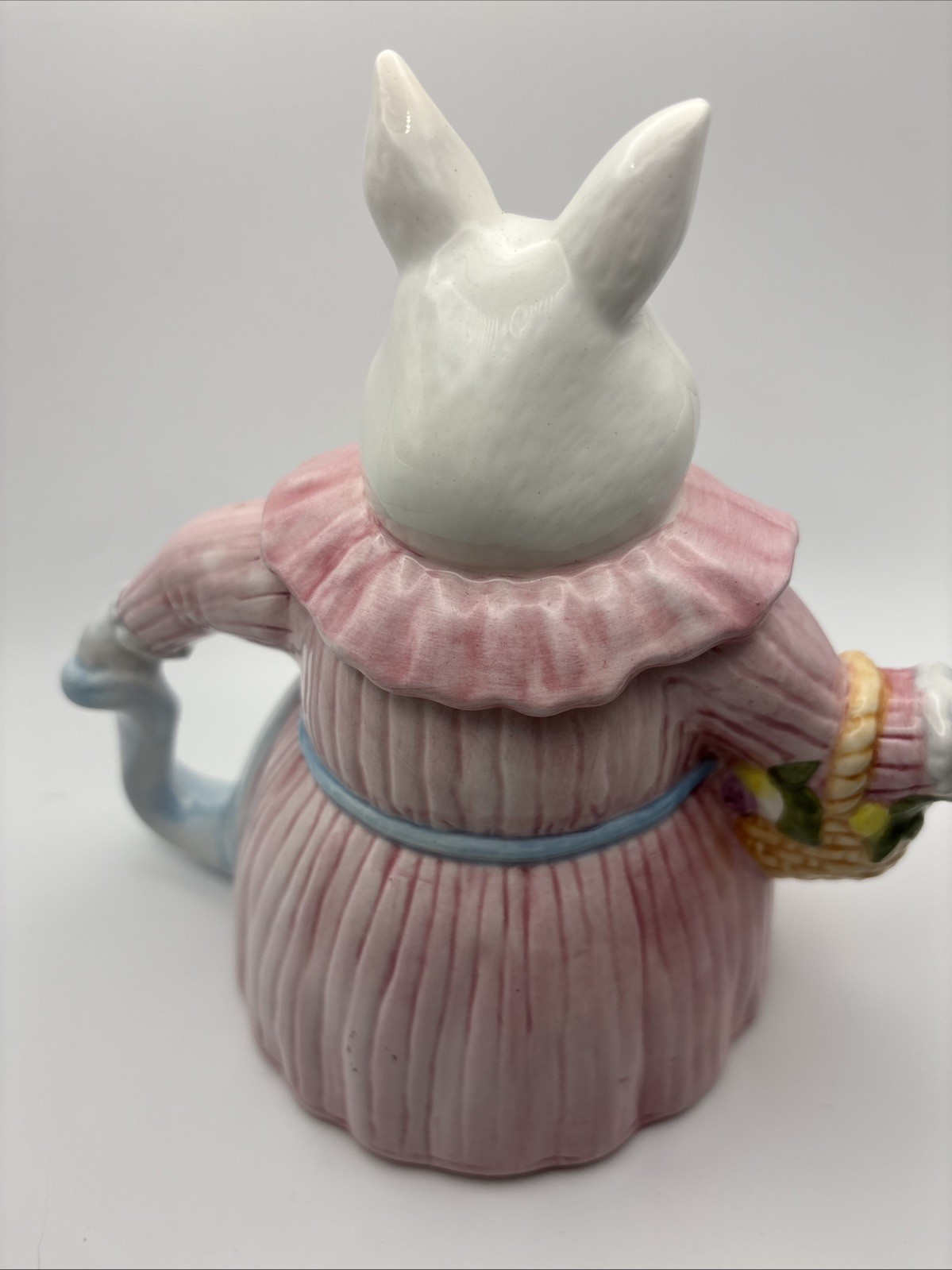 Rabbit Teapot TEA TIME Hand Painted Seymour Mann Easter Springtime