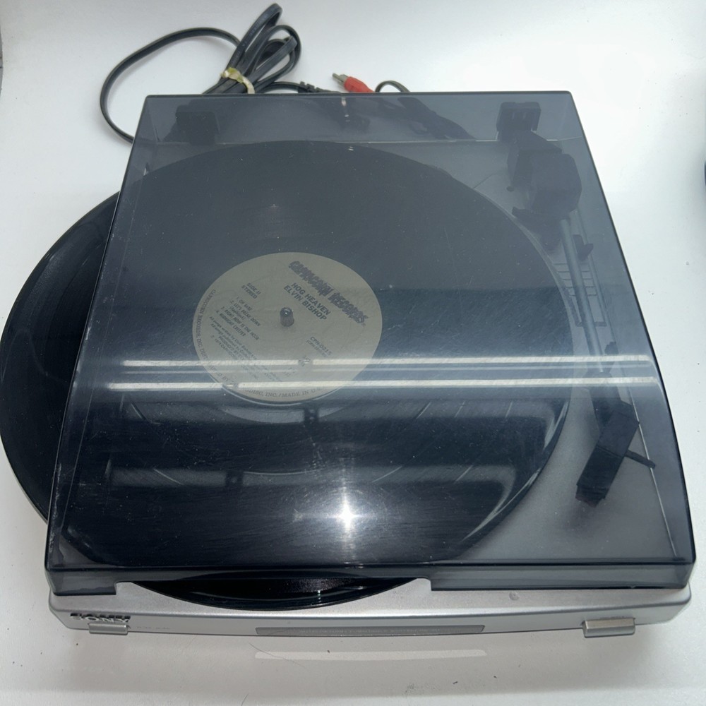 Sony PS-J11 Stereo Turntable System Record Player Auto Return Tested & Working