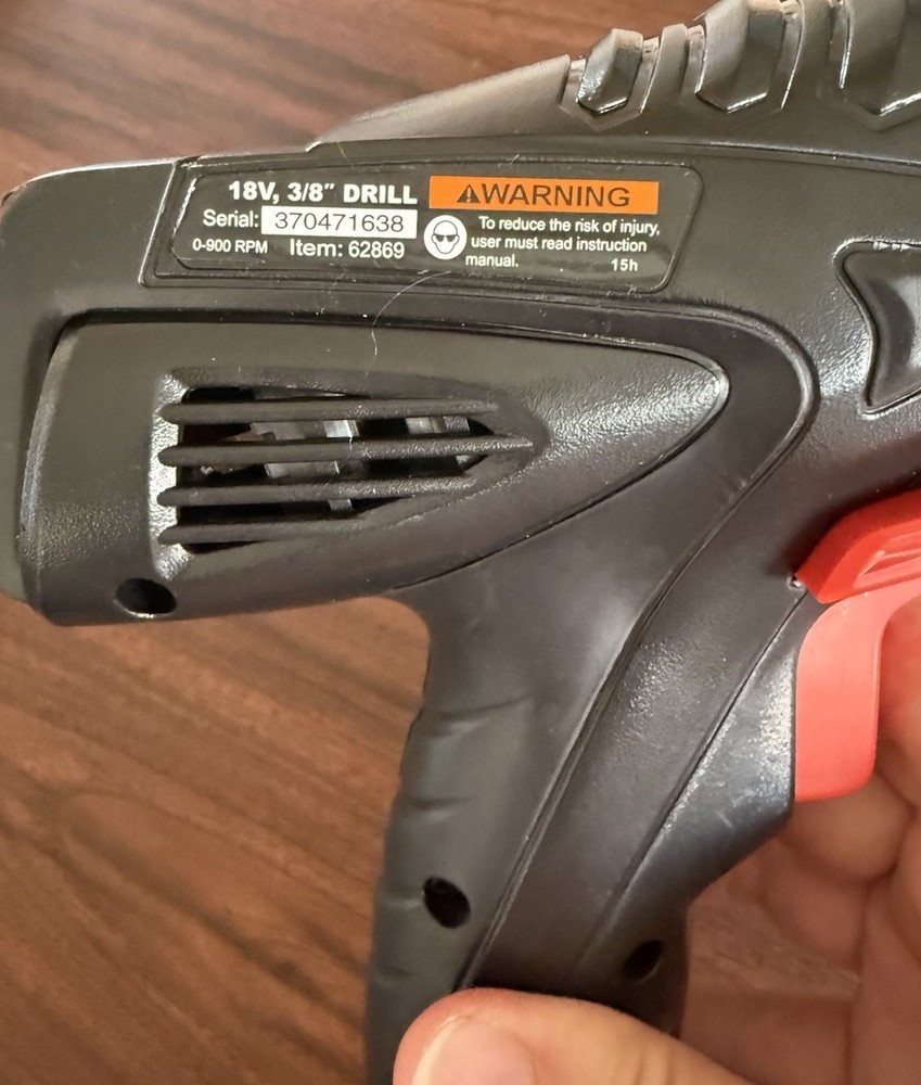 Cordless Drill 18 Volt 3/8" with Keyless Chuck Drill Master 62869
