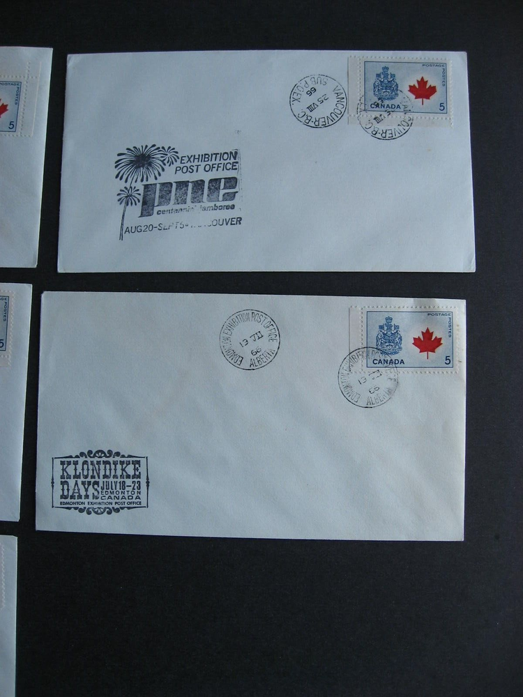 Canada exhibition covers 5 different from 1966 some malformed leaf varieties