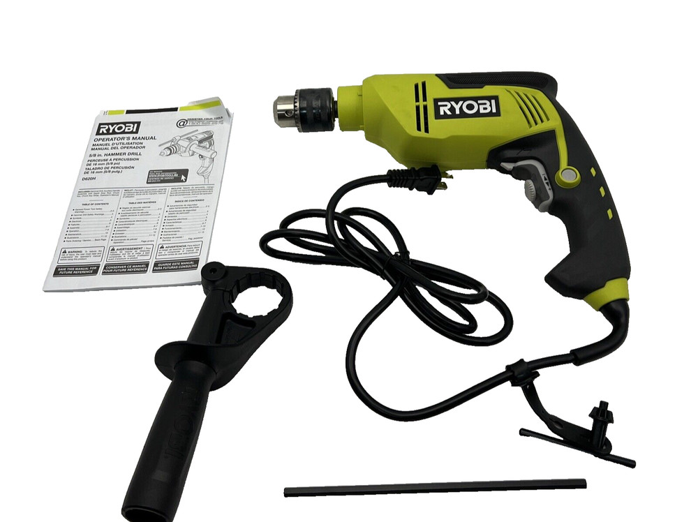 Ryobi D620H 6.2 Amp 1/2" Variable Speed Hammer Drill - Powerful & Durable (OB)