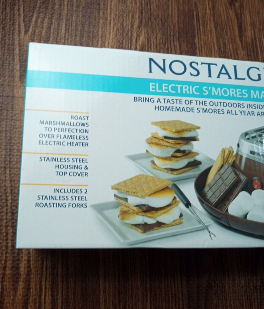 Nostalgia Electric S'mores Maker- 4 Compartment Trays