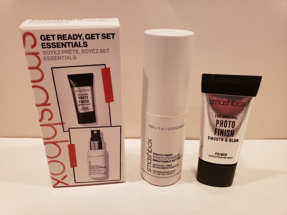Smashbox ~ Get Ready, Get Set Essentials 2 Piece Set ~ SETTING SPRAY/PRIMER ~NIB