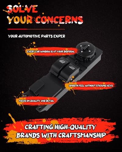 Master Power Window Switch Front Left Driver Side Fit 2012-2018 for Ford