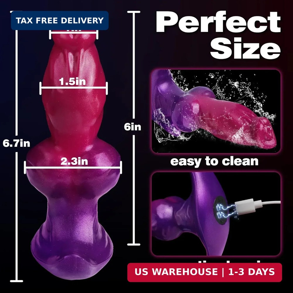 Thrusting Prostate Massager Vibrating Butt Plug Knot Anal Plug, Large Buttplug S